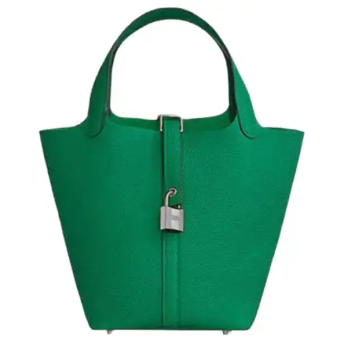 HERMES Picotin Lock Maurice Bullock Leather Basket Bag, Bucket Bag, Handbag 18 Women's O6 Vert Jade Protea Green