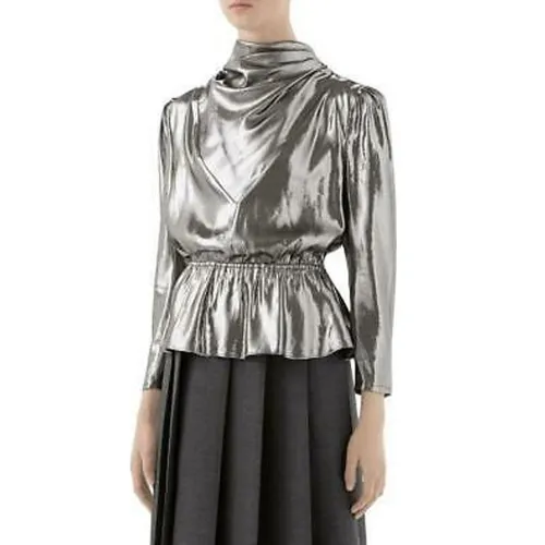 GUCCI Shirts Women's Silver Turtleneck Moderate Other