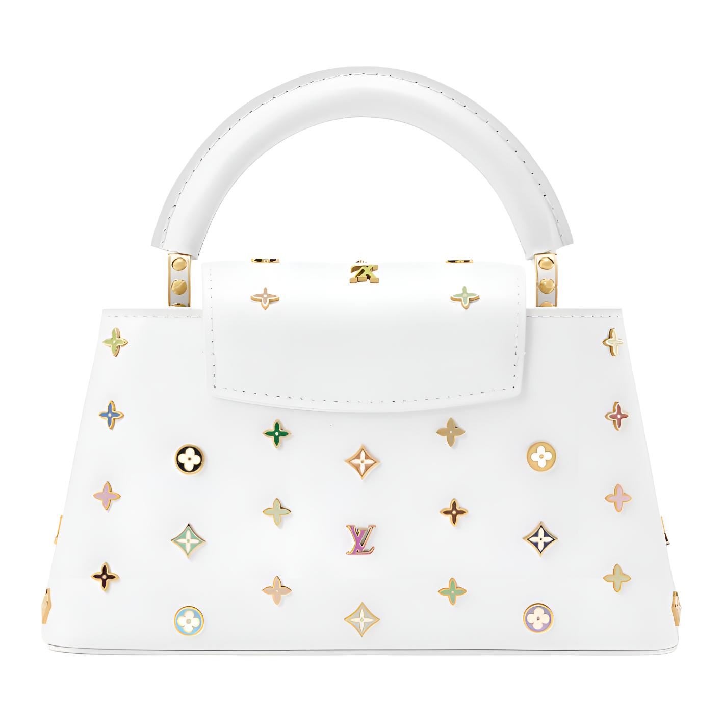 Сумка Louis Vuitton x Takashi Murakami Capucines EW (белая) — фото 3