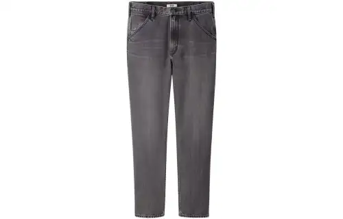 UNIQLO Tapered Pants Jeans Men's Washed Gray