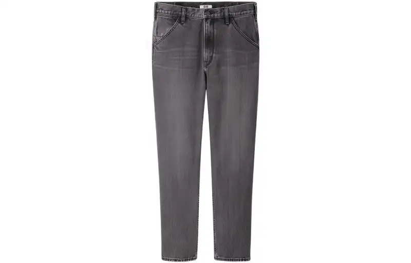 UNIQLO Tapered Pants Jeans Men's Washed Gray