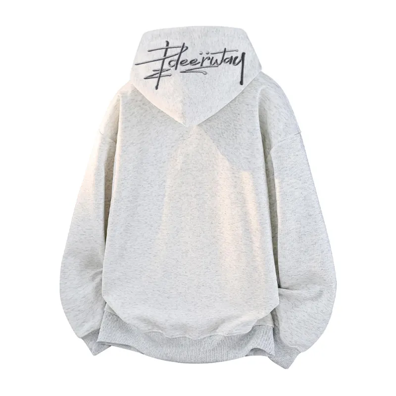 DEERWAY Fleece retro hat, keep warm comfortable demi-season sports thermal underwear for leisure, hoody for men and women, 500 gram, American style, with your logo imprint, with embroidery, increased thickness, for beloved, high-quality style