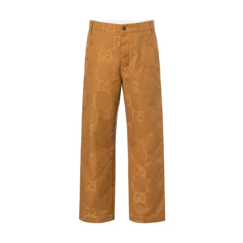 GUCCI GG-jacquard Cotton Straight Trousers