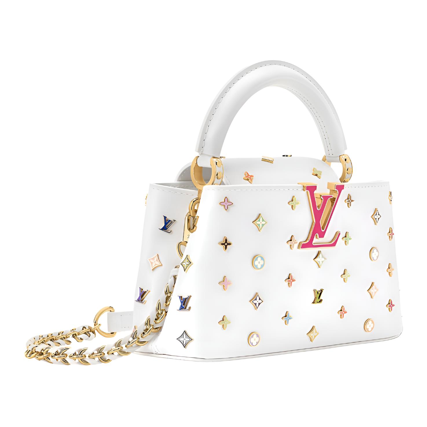 Сумка Louis Vuitton x Takashi Murakami Capucines EW (белая) — фото 2