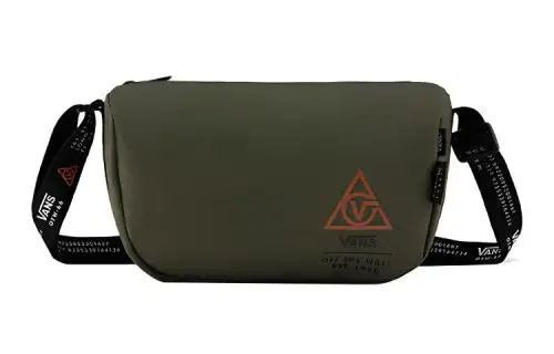 Vans Polyester Shoulder Bag, Crossbody Bag Regular Unisex Army Green