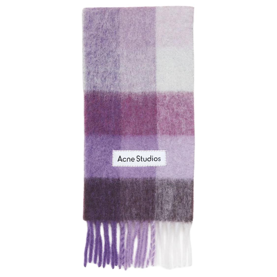 Шарф Acne Studios (фиолетово-белый)