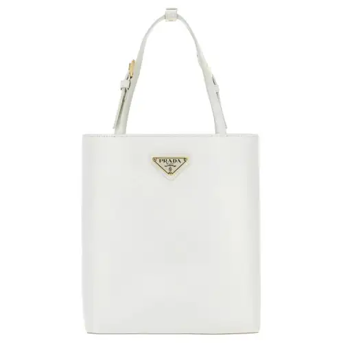PRADA Leather Handbag Women's White