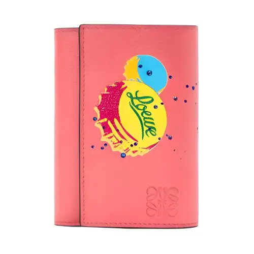 LOEWE Cow Leather Wallet Small Women's Pink