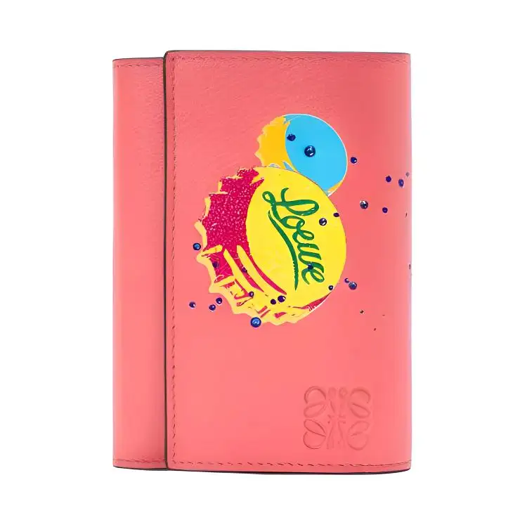 LOEWE Cow Leather Wallet Small Women's Pink