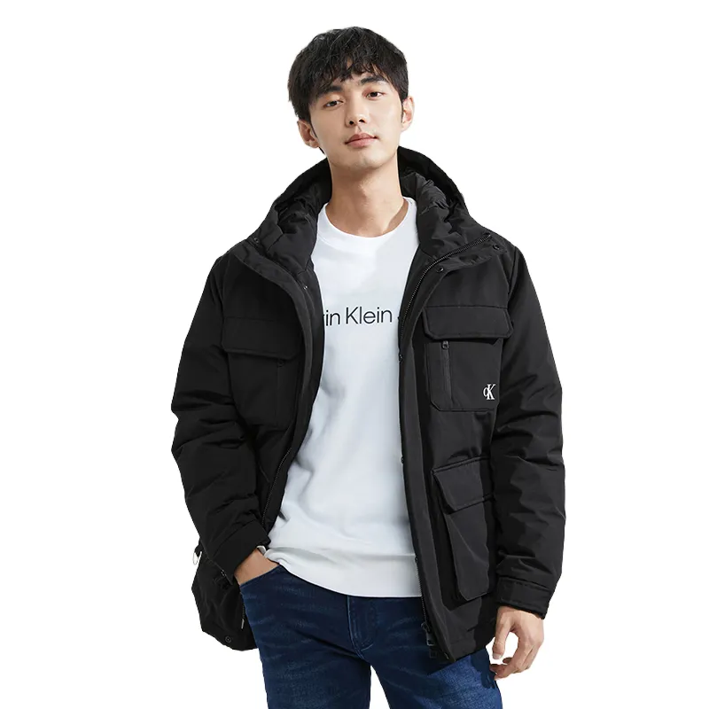 Calvin Klein Down Jackets Men's Hooded Moderate Parka Down Jacket
