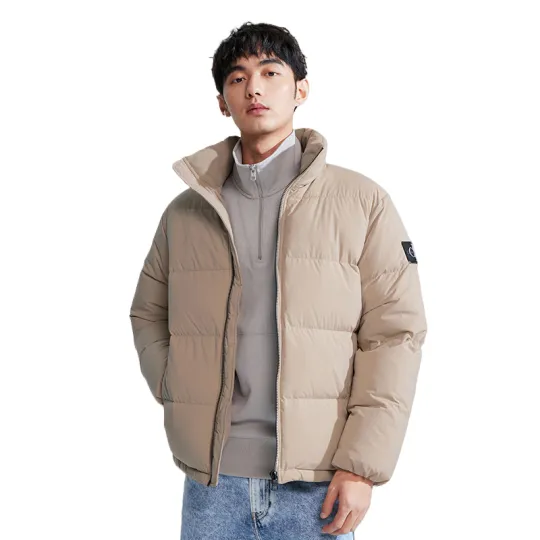 CALVIN KLEIN Down Jacket Men's Milk Tea Coffee