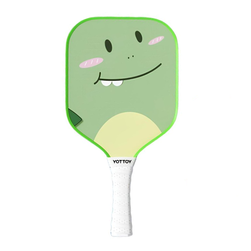 YOTTOY Pickleball Paddles Fiberglass Outdoor Kids Dinosaur Green
