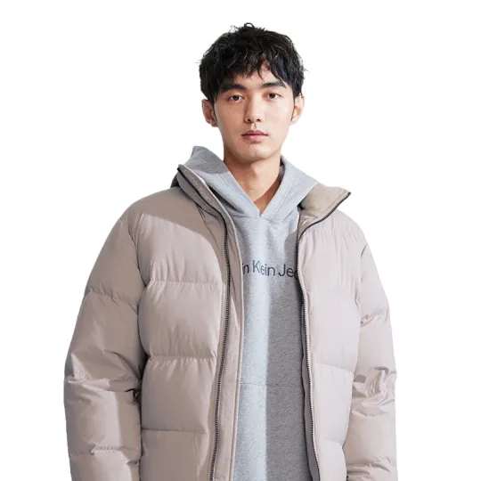 Calvin Klein Down Jackets Men's Lead Gray Stand Collar Moderate Other