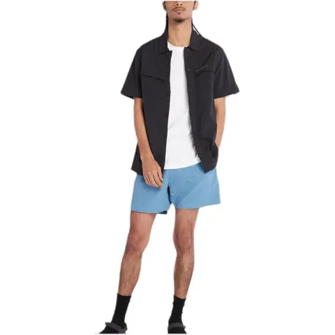 Timberland Shirts Men's Black Lapel Thin Straight Fit