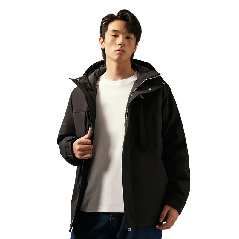 Calvin Klein Down Jackets Men's Hooded Moderate Parka Down Jacket