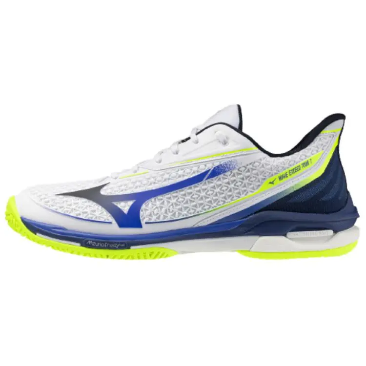 Mizuno Wave Exceed Tour 7 Low top Tennis Shoes Unisex White Blue Yellow