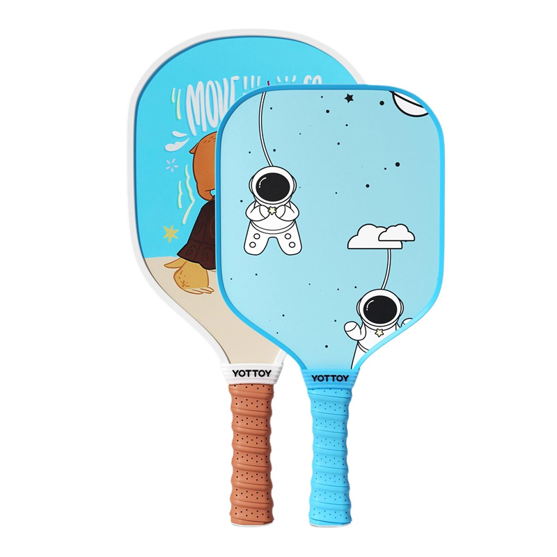 YOTTOY Pickleball Paddles Adults Birch Wood+PU Kids' Fiberglass+PU Outdoor Unisex 395*195*10/340*188*10mm