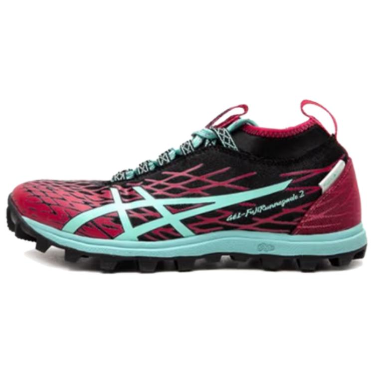 ASICS Gel Fuji Runnegade Comfortable Abrasion Resistant Breathable Low top Running Shoes Women's Black Red