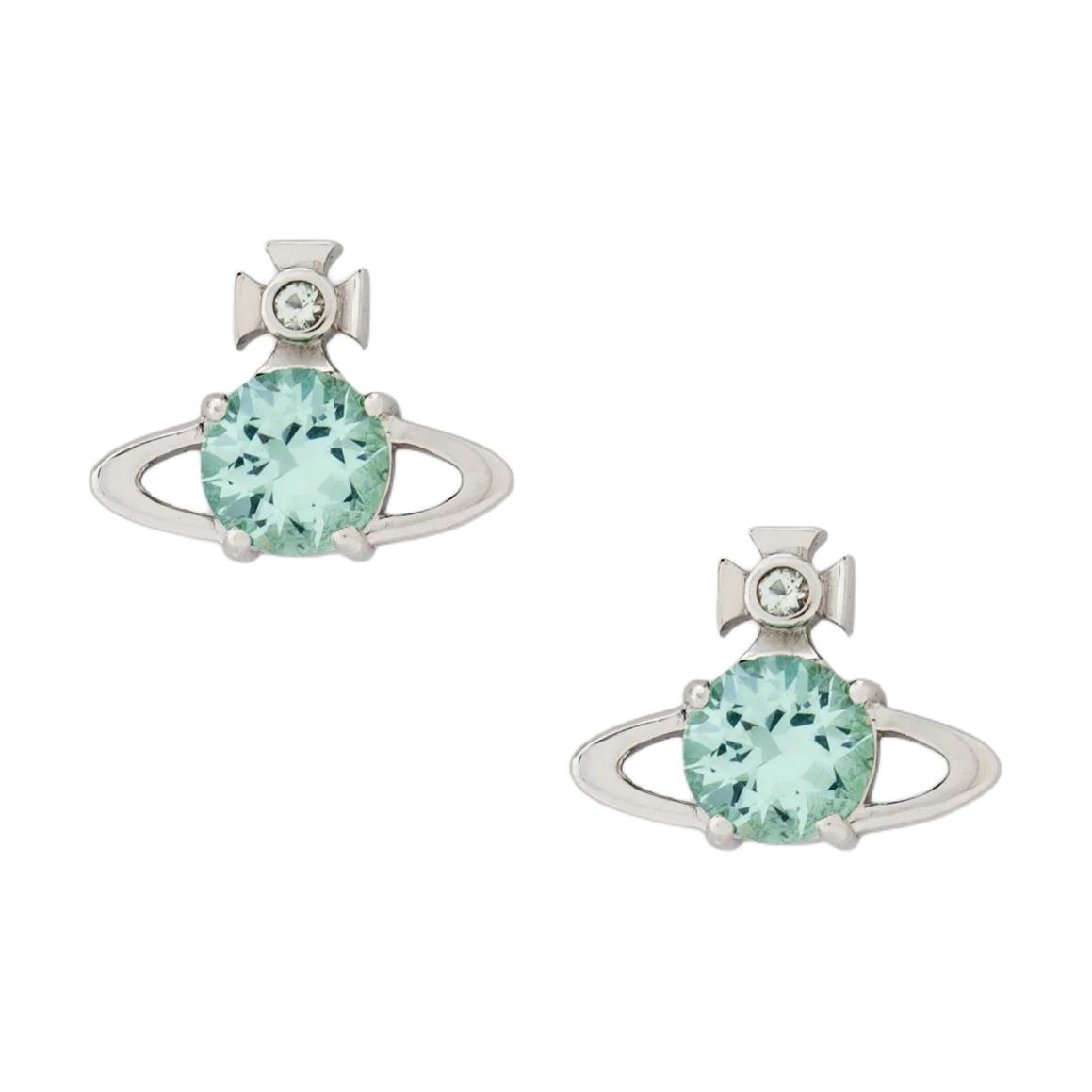 Серьги Vivienne Westwood (серебристо-бирюзовые)