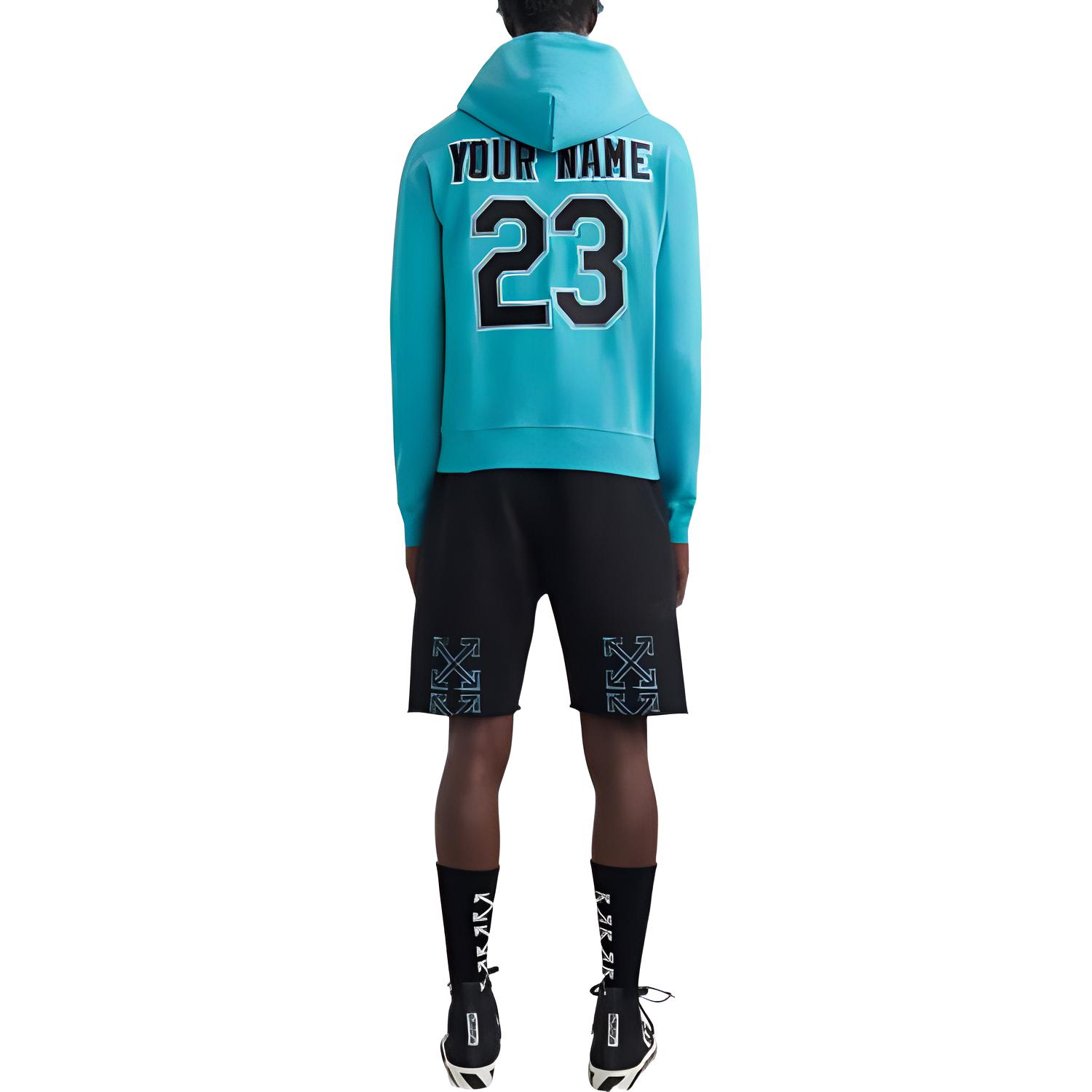 Мужское худи OFF-WHITE x MLB x New Era (синее) — фото 3