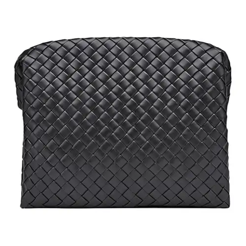 Bottega Veneta Calfskin Handbag Storage Bag Clutch Men's Black