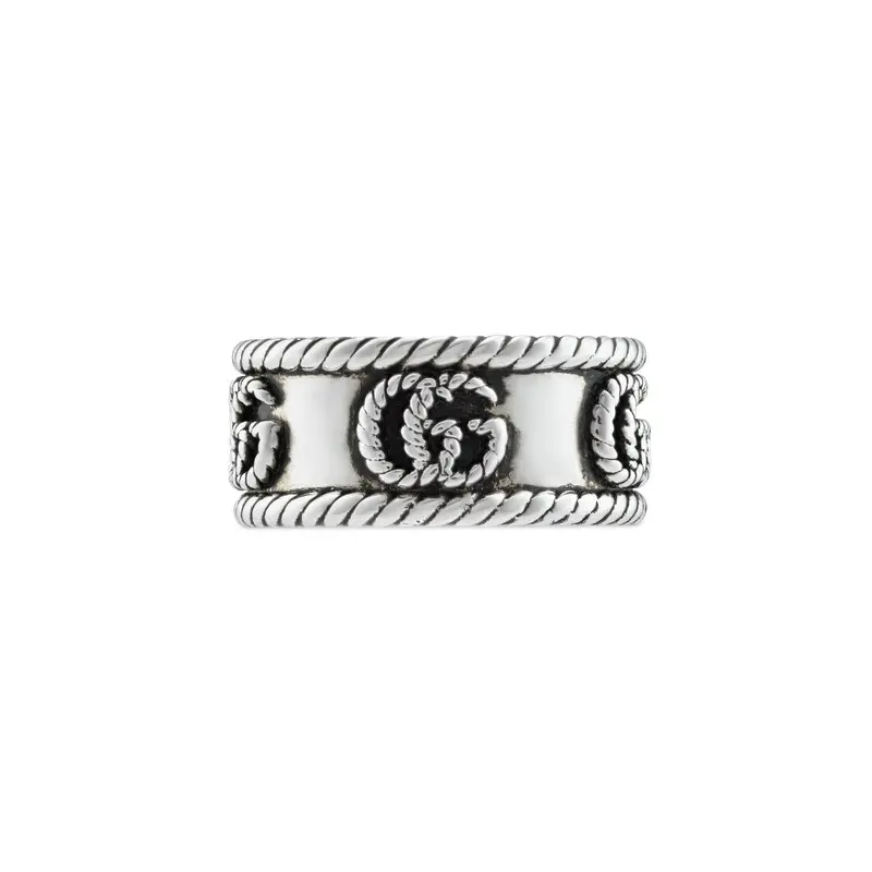 Кольцо Gucci GG Marmont (серебряное) — фото 9