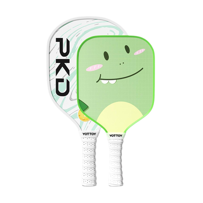 YOTTOY Pickleball Paddles Unisex Iridescent White+Dinosaur Green