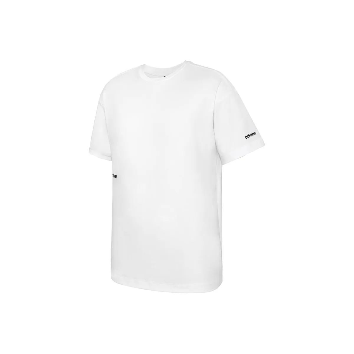 Adidas T-Shirts Men's White Crew Neck Moderate Straight Fit