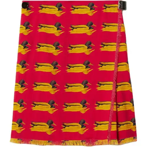 Burberry duck-print wool miniskirt