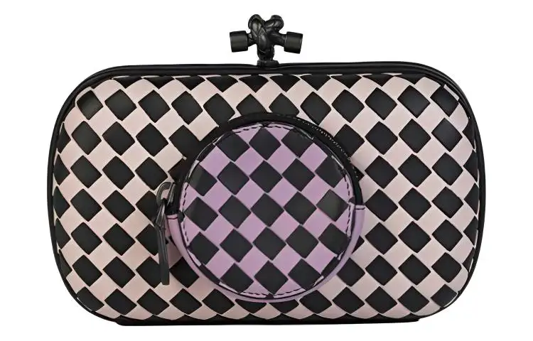 Bottega Veneta Leather One Shoulder Crossbody Clutch Women's Quartz Multicolor