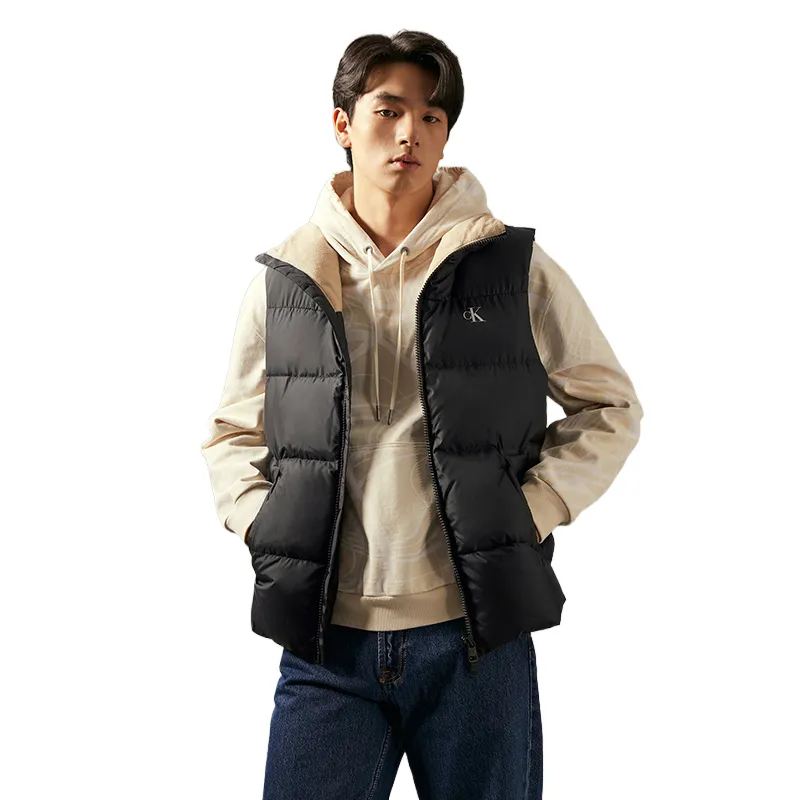 Calvin Klein Down Jackets Men's Stand Collar Without Hood Moderate