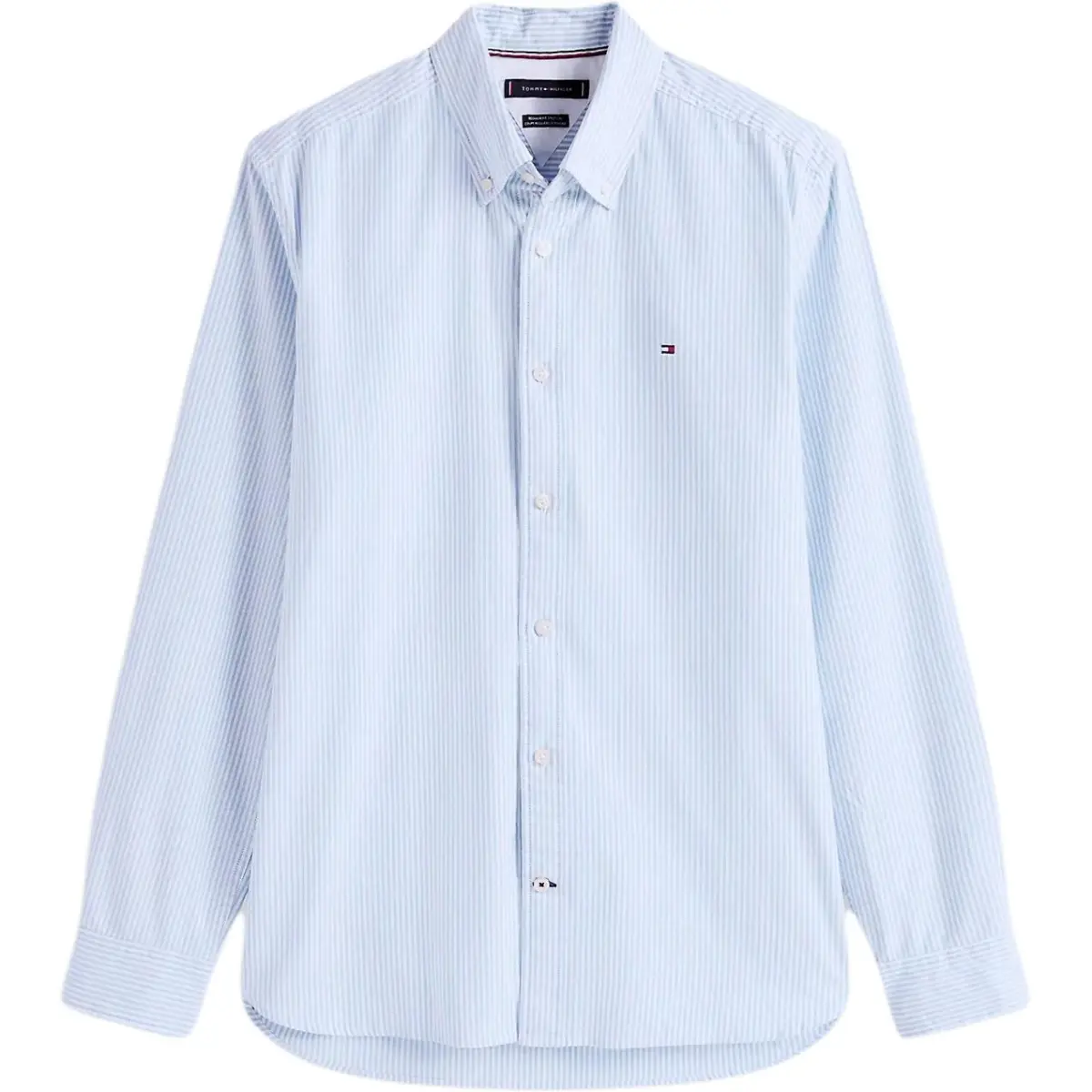 Tommy Hilfiger Regular Fit Stripe Stretch Oxford Shirt Shirts Provence Shirt Men's Blue