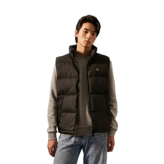 Calvin Klein Down Vests Men's Stand Collar Moderate Quilted Down Jacket