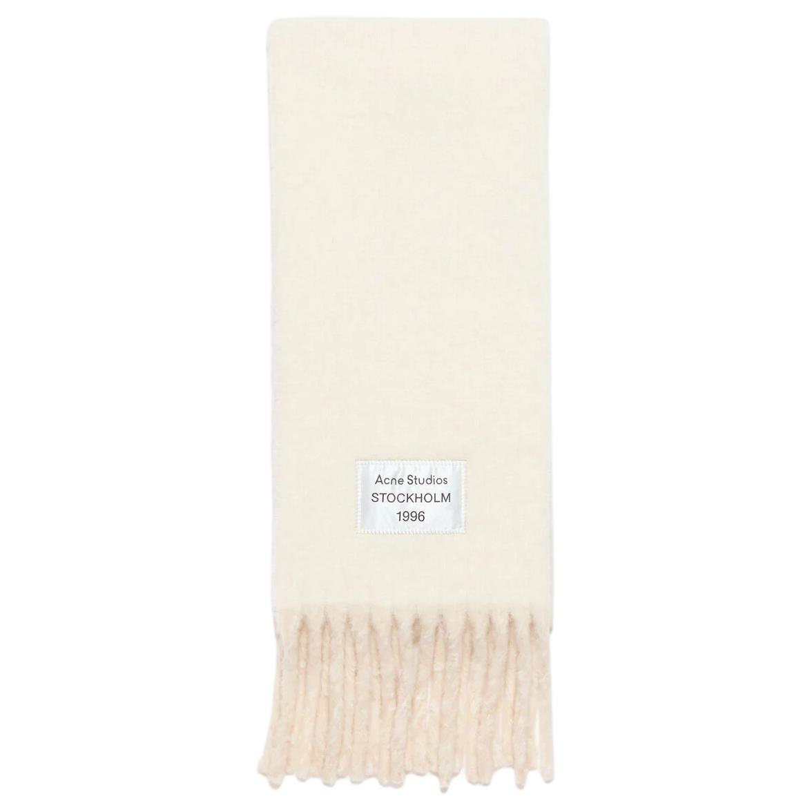 Женский шарф Acne Acne Studios Logo / (экрю)
