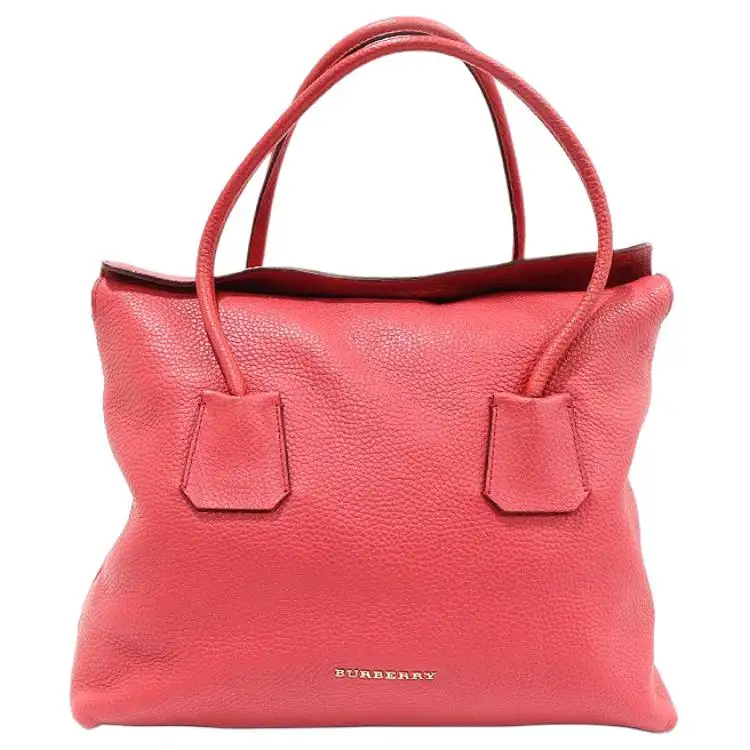 Burberry Calfskin Shoulder Bag Medium Women's Red