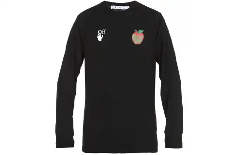 OFF WHITE SS22 T Shirts Men's Black Crew Neck Moderate Straight Fit