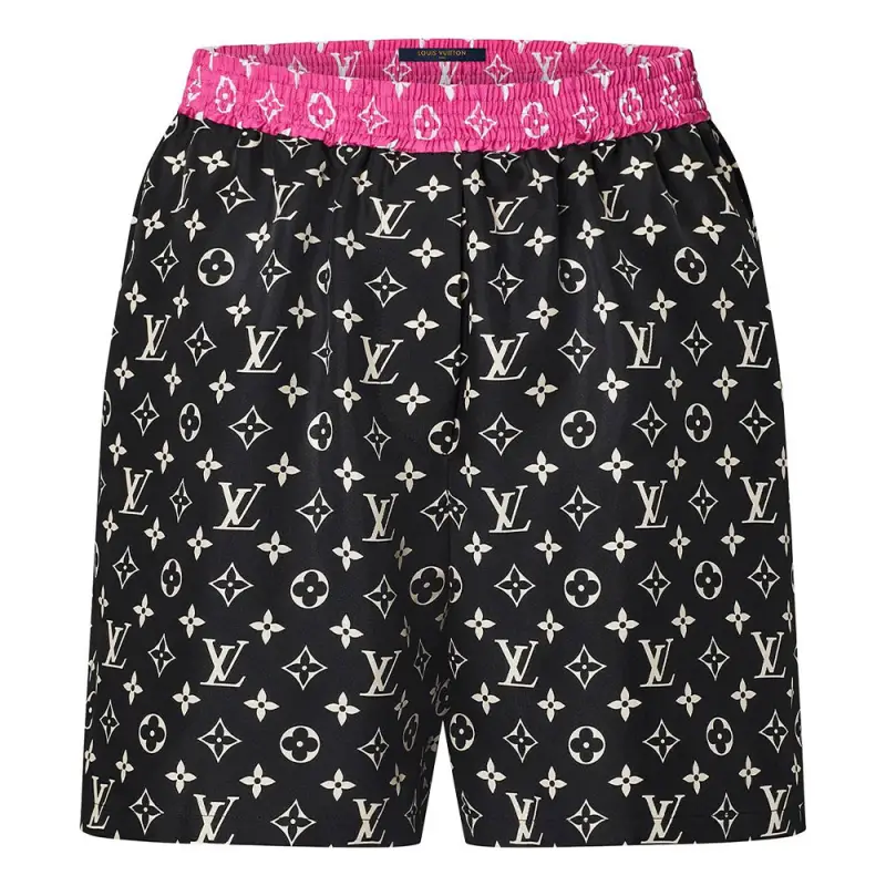 LOUIS VUITTON Monogram Color Block Pajama Shorts