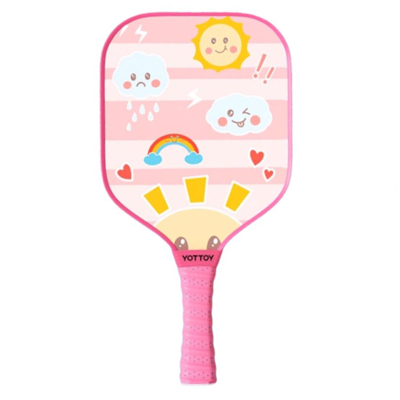 YOTTOY Pickleball Paddles Fiberglass Kids Cloud Pink