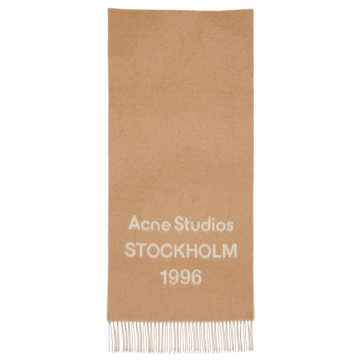 Шарф Acne Studios с логотипом (верблюжий/бежевый)