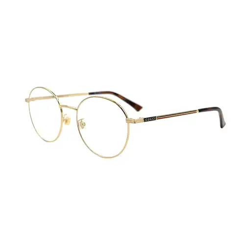 GUCCI Round Eyeglass Frames Men's Gold