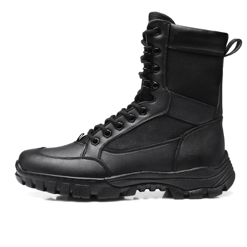 Qiangren 3515 high-top workwear training boots security inspection outdoor boots men's black