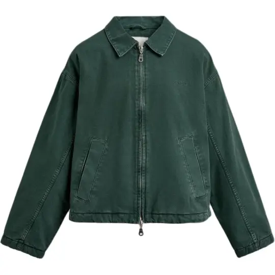 Удобная, универсальная и модная мужская джинсовая куртка ZARA с короткими лацканами и длинными рукавами
