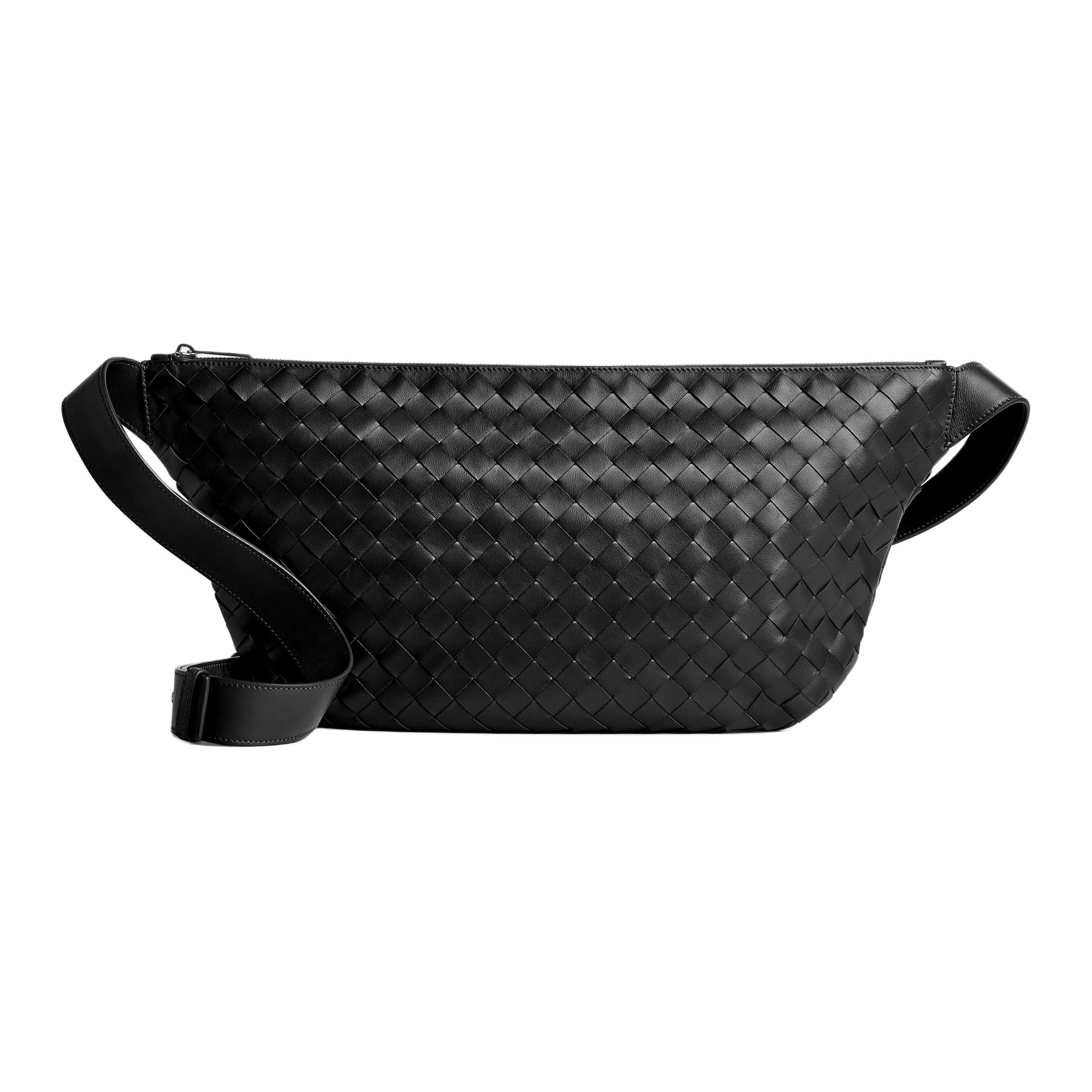 Мужская сумка Bottega Veneta Intrecciato (черная)