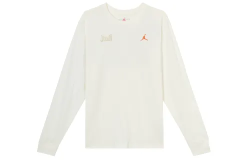 Jordan T Shirts Men's Sail White Crew Neck Moderate