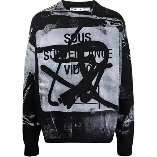 OFF WHITE Co branded Collection Sweatshirt Men's Black