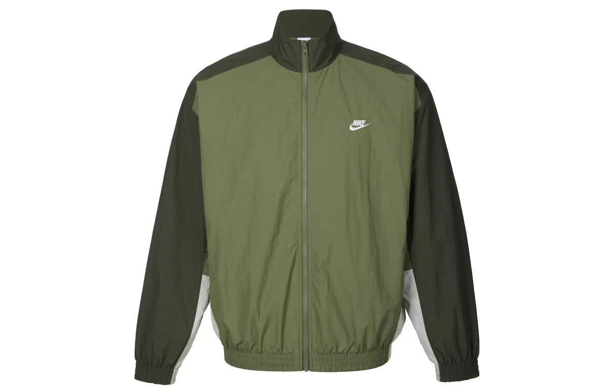 Nike Jackets Men's Olive Green Stand Collar Moderate Other