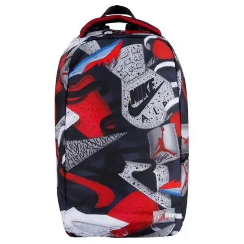 Jordan Polyester Backpack Unisex Red/Gray/Black