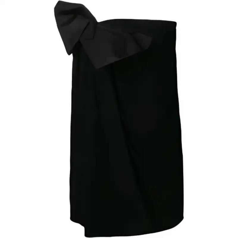SAINT LAURENT Strapless Bow Mini Dress