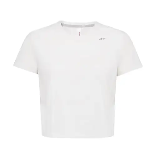 Reebok T Shirts Women's White Crew Neck Moderate Straight Fit