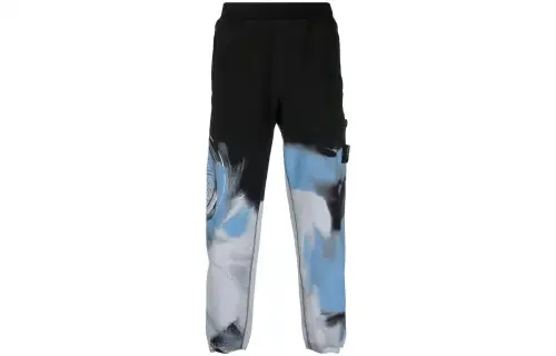 STONE ISLAND Knitted Sweatpants Men's Black